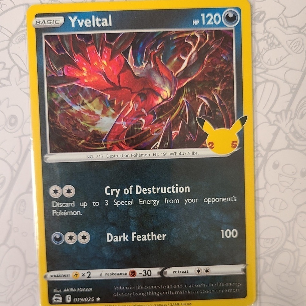 Yveltal 019/025 25th Anniversary Celebration Pokemon TCG
